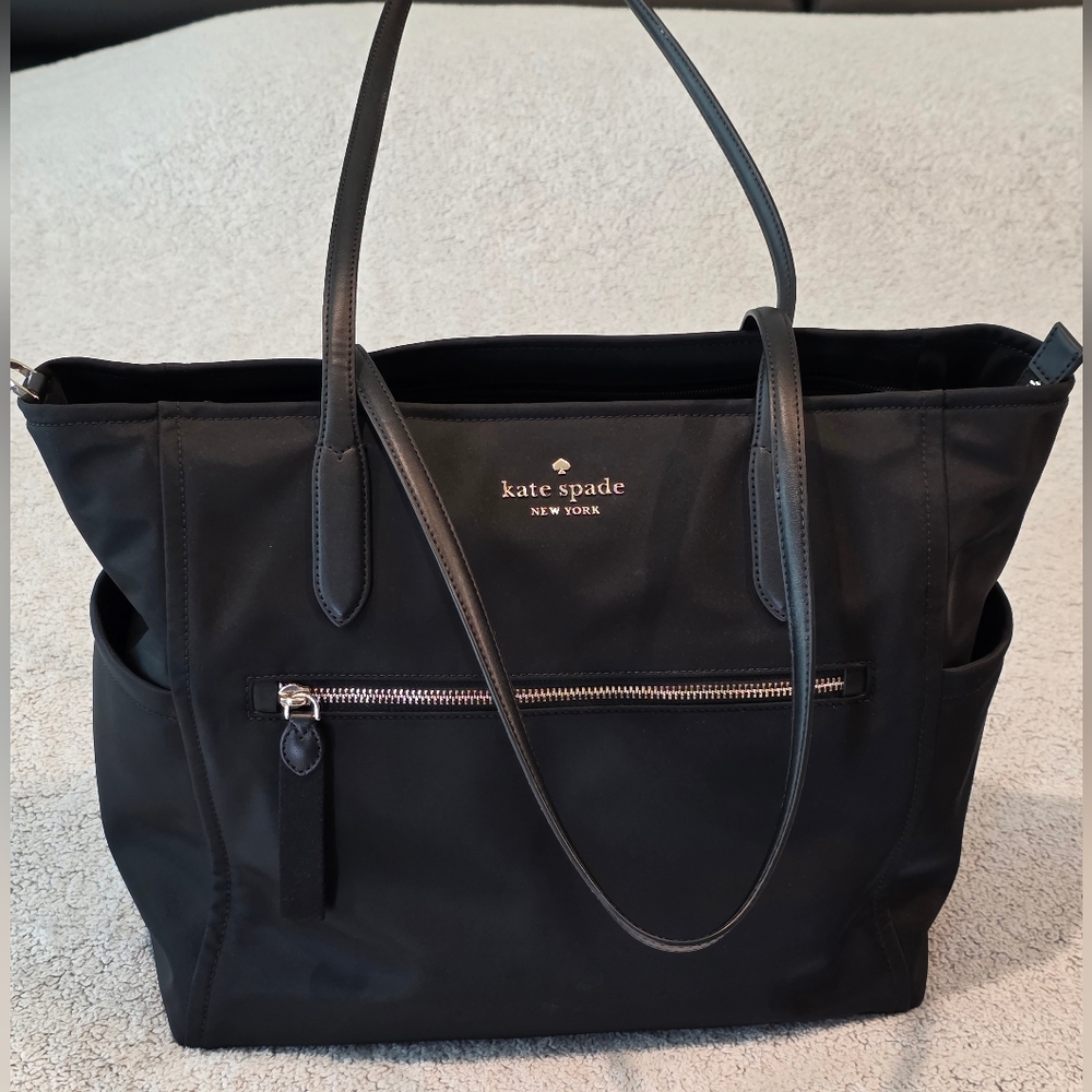 Kate Spade Black Nylon Diaper Bag/ Tote